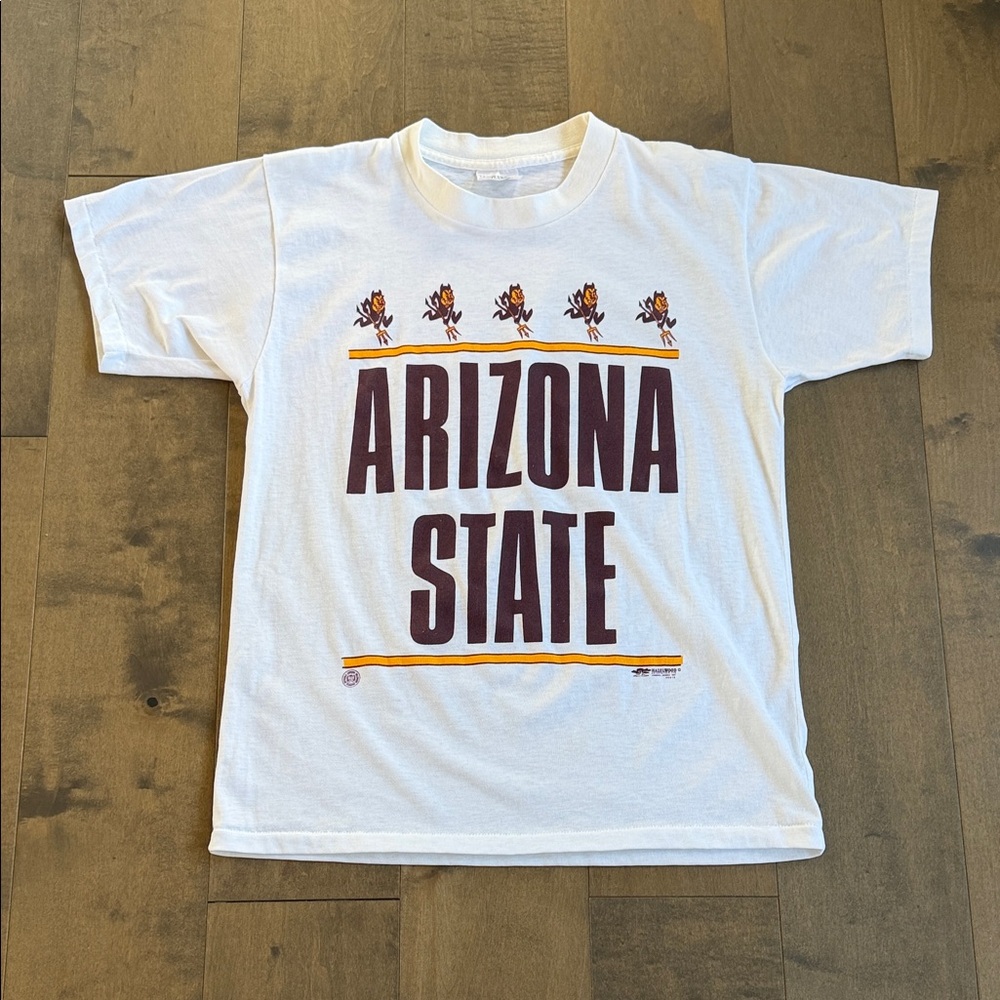 Vintage 80s Arizona State University ASU College Graphic Shirt Large Hazelwood